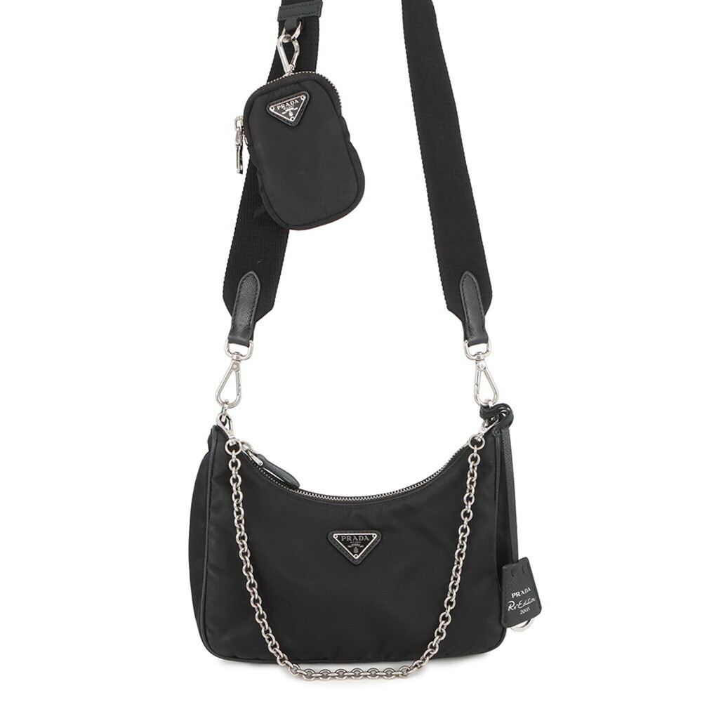 Prada Shoulder Bag Re-Edition 2005 Nylon 1BH204 PRADA 2-way bag Black Handbag